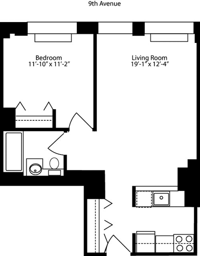 Plan N, floors 11-12                               Floorplan Image