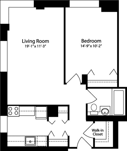 Plan P, floor 14                                   Floorplan Image