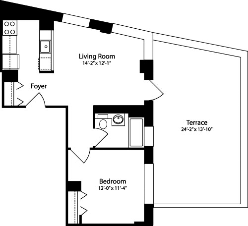 Plan T, floor 11                                   Floorplan Image