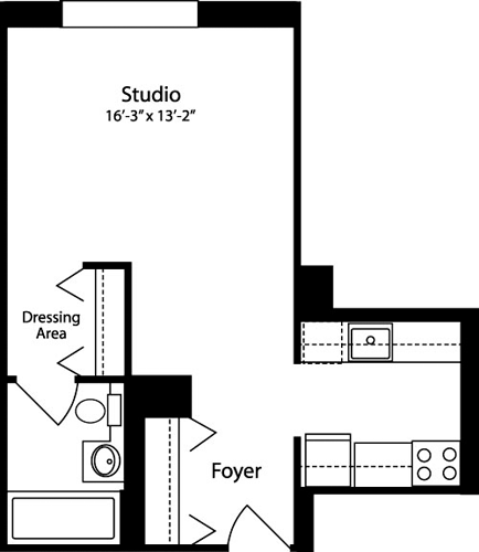 Plan V, floors 11-15                               Floorplan Image