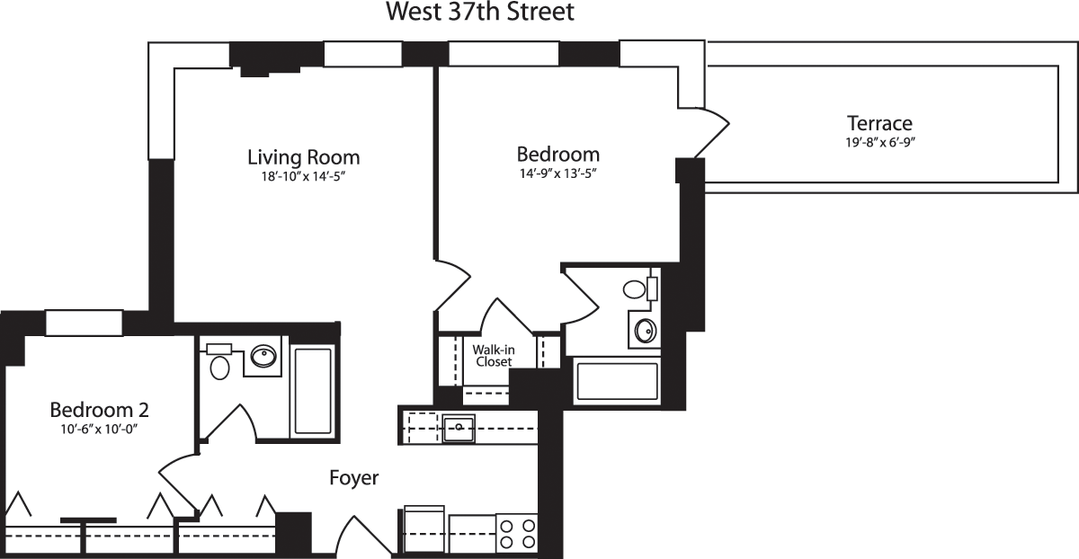 Plan S, floor 14                                   Floorplan Image