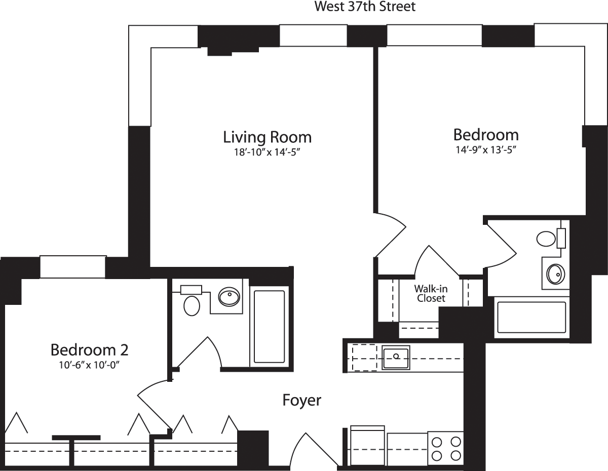 Plan S, floors 15                                  Floorplan Image