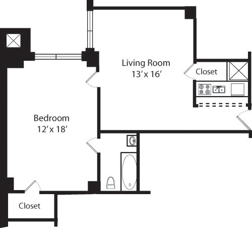 Plan F- 12th Floor Floorplan Image