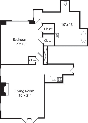 Plan E Penthouse Floorplan Image