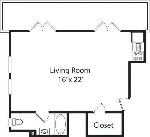 Plan F Penthouse Floorplan Image