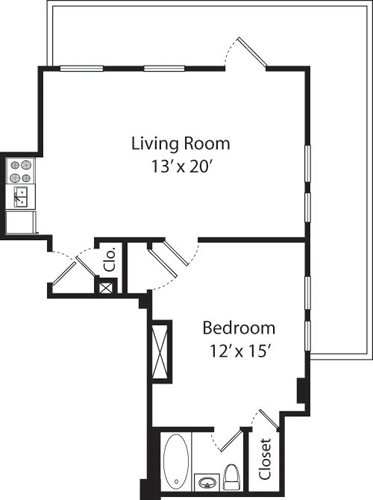 Plan G Penthouse Floorplan Image
