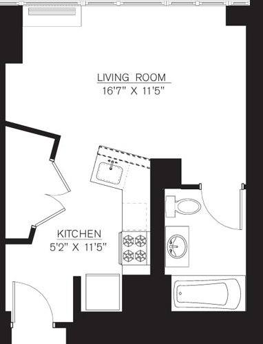 Studio D Line floors 5-50 Floorplan Image
