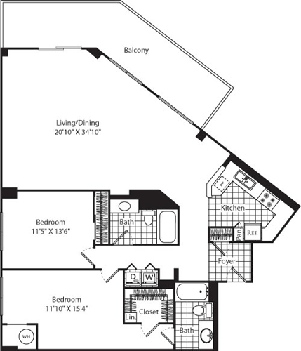 D12 (Penthouse) Floorplan Image
