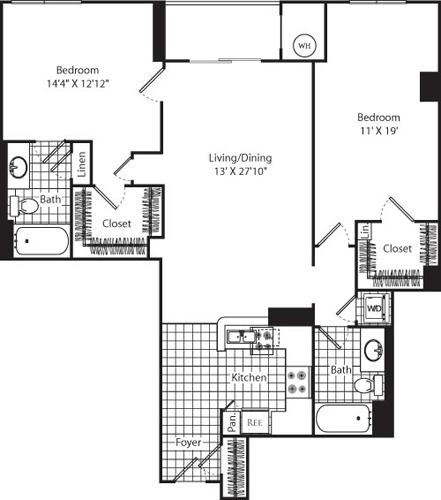 D2 (Penthouse) Floorplan Image