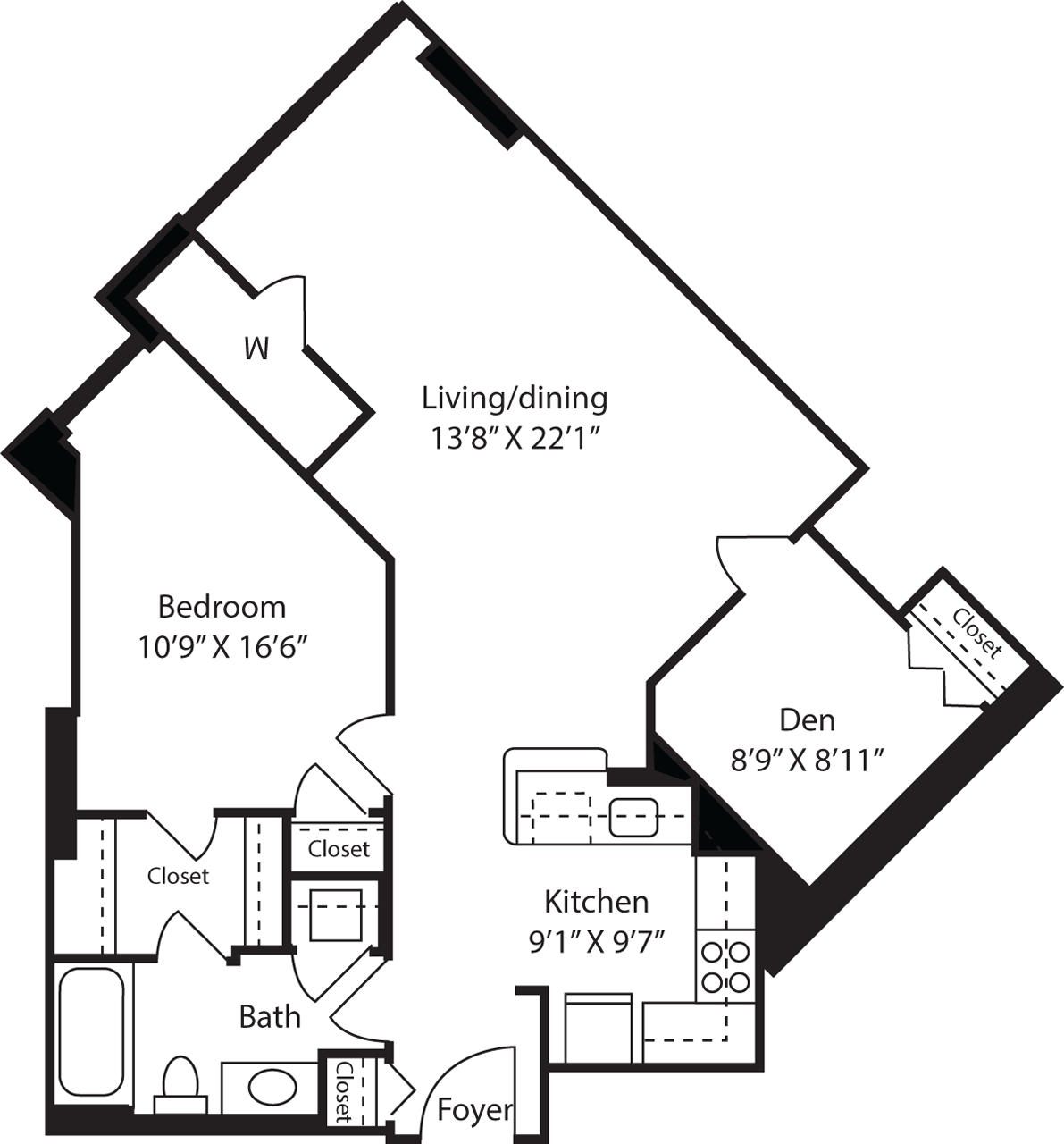 Lincoln w/den                                      Floorplan Image