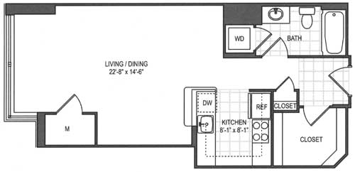 Madison / Studio                                   Floorplan Image