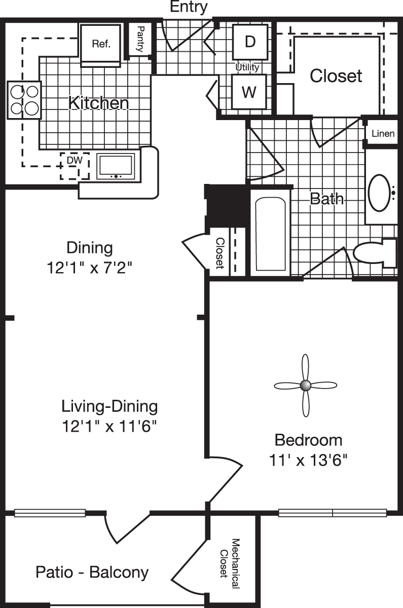 1B The Berkley                                     Floorplan Image