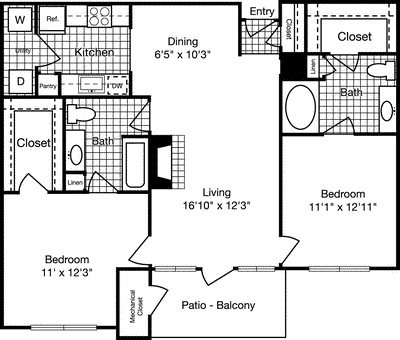 2A The Jefferson                                   Floorplan Image