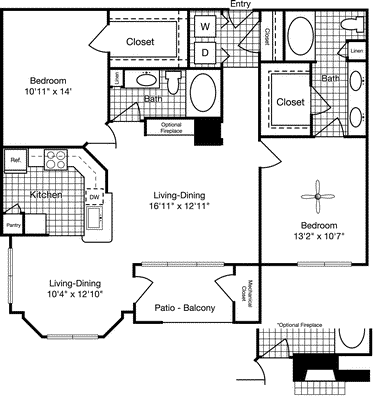2B The Lafayette                                   Floorplan Image