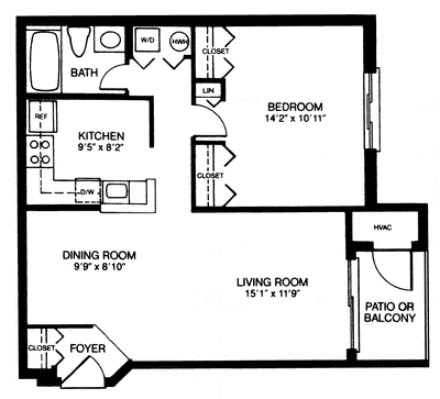 Coat Closet in Entry Foyer Floorplan Image