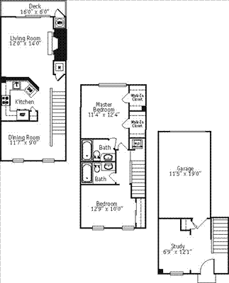 Caroline- Townhome                                 Floorplan Image