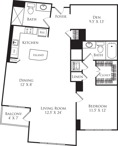 B3 with Den Floorplan Image