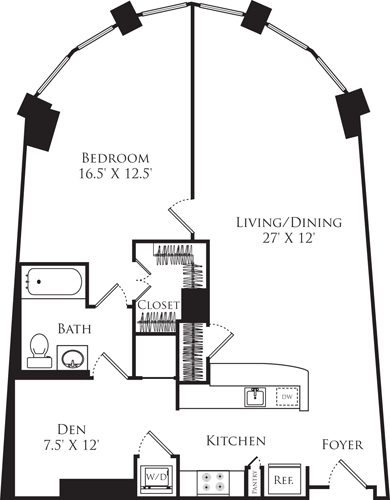 B4 with Den Floorplan Image
