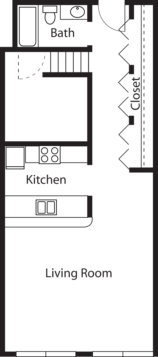 Studio Loft Tower Floorplan Image