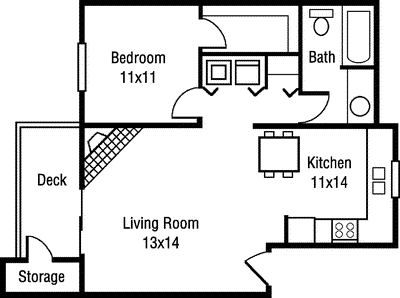 1 X 1 w/den Floorplan Image