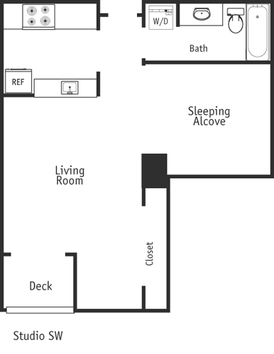 Studio SW Floorplan Image