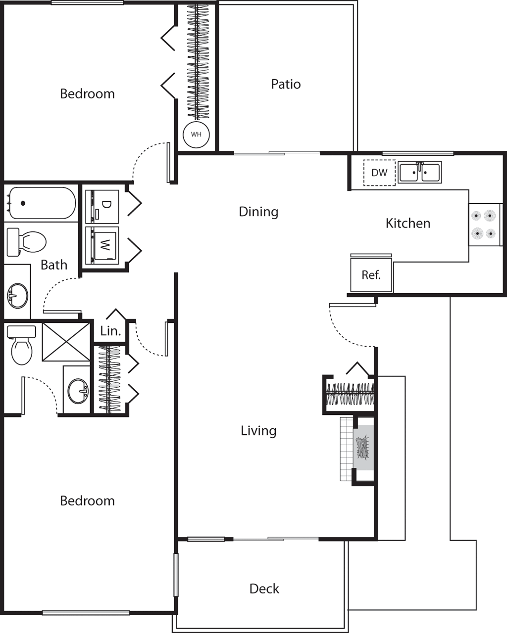 Robins Nest w/garage  Floorplan Image