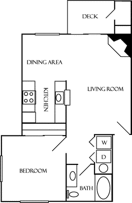 Luxury 1 Bdrm Remodel  Floorplan Image