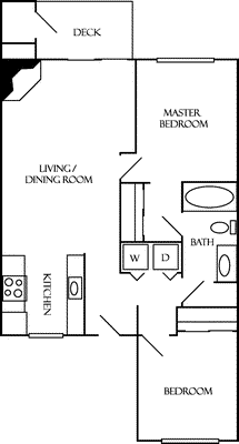 Luxury 2 Bdrm Remodel  Floorplan Image