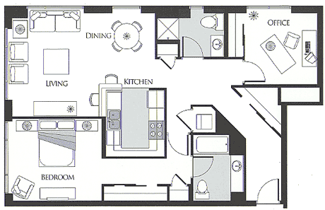 2X2  Floorplan Image