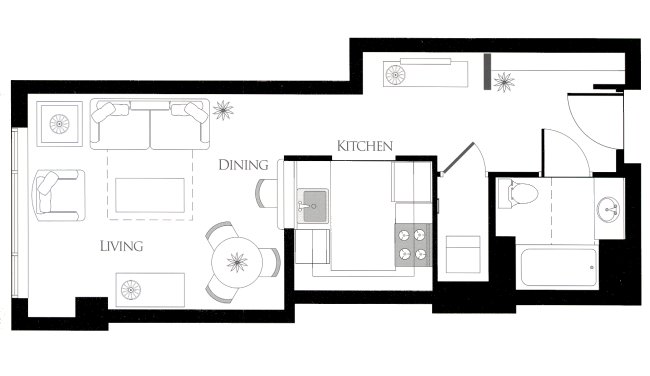 Studio  Floorplan Image