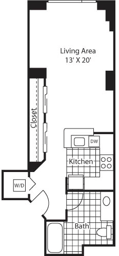studio 609 Floorplan Image
