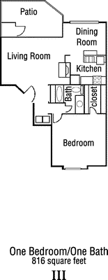 Lg 1 Bdrm 1 Bath Floorplan Image