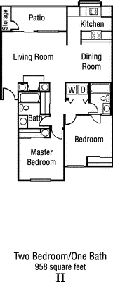 Sm 2 Bdrm 2 Bath  Floorplan Image