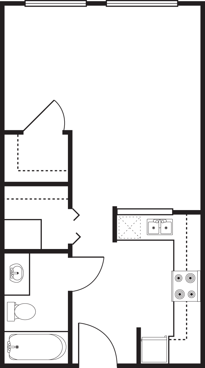 Studio -480 Floorplan Image