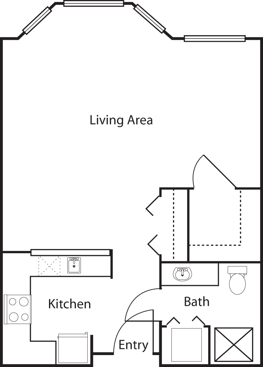 Studio -602 Floorplan Image