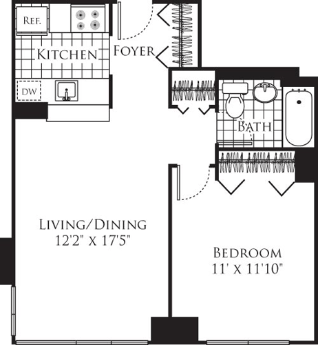 1 Bed apartment at 777 Sixth Avenue, Unit 20F, Chelsea, photo 1 of 1