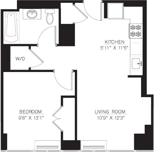 1 Bed apartment at 111 Lawrence Street, Unit 33K, Downtown Brooklyn, photo 1 of 1