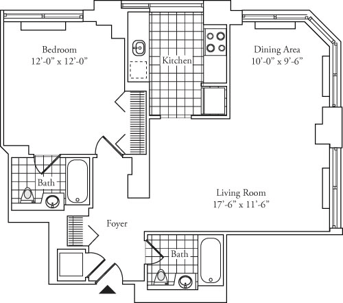 1 Bed apartment at 180 Riverside Boulevard, Unit 31D, Upper West Side, photo 1 of 1